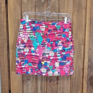 Colorful Abstract Print Women's Skort
